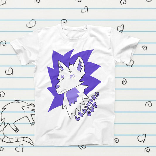 Crashing Out Wolf T-Shirt, Funny Meme Graphic Tee