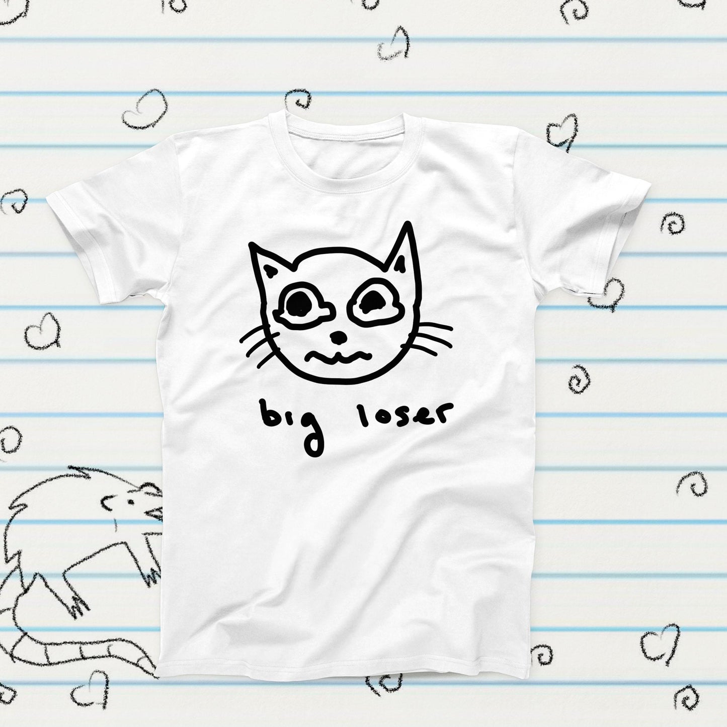 Big Loser Crying Cat Meme T-Shirt, Sublimation Print
