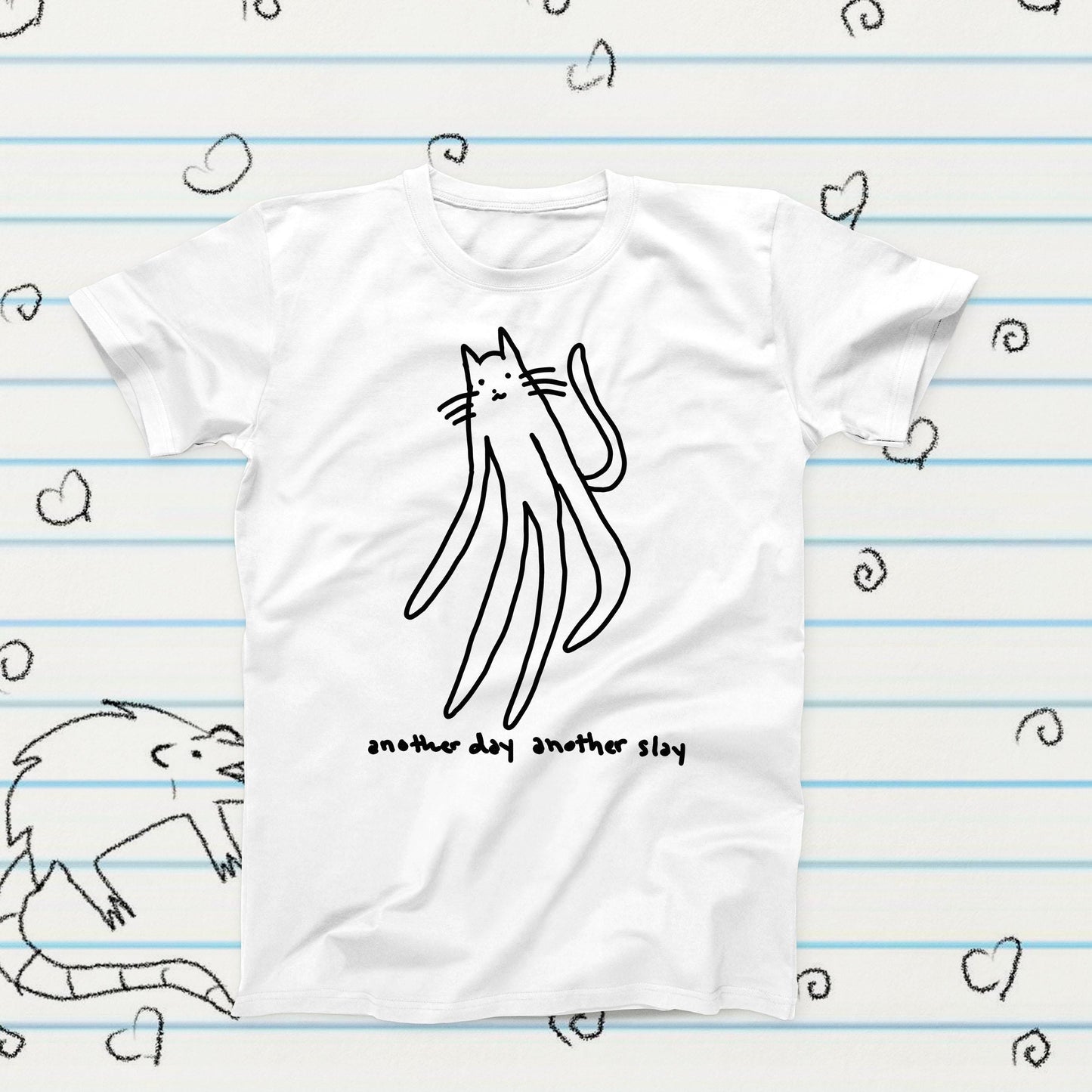 Cursed Cat Meme T-Shirt, Funny Kawaii Graphic Tee