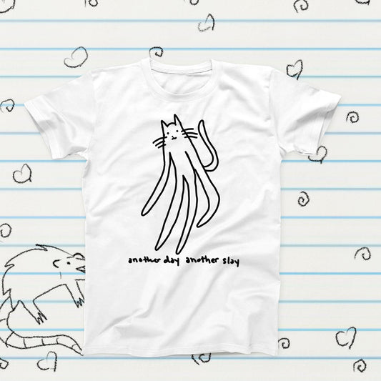 Cursed Cat Meme T-Shirt, Funny Kawaii Graphic Tee