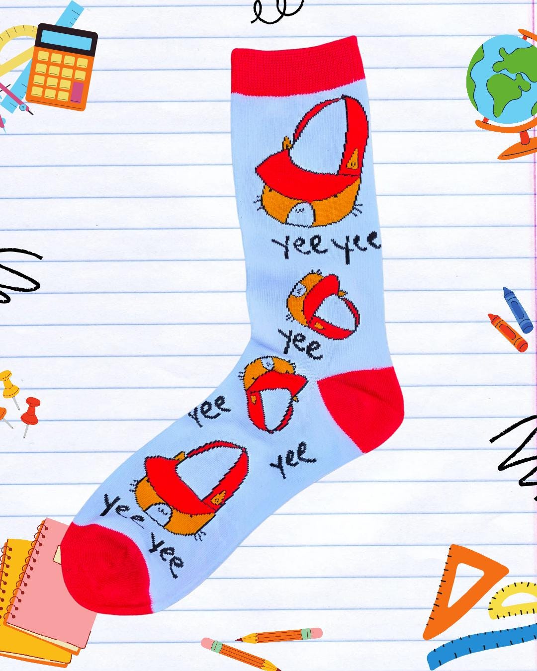 Yee Yee Cat Socks: Novelty Trucker Hat, Unisex Cotton Blend