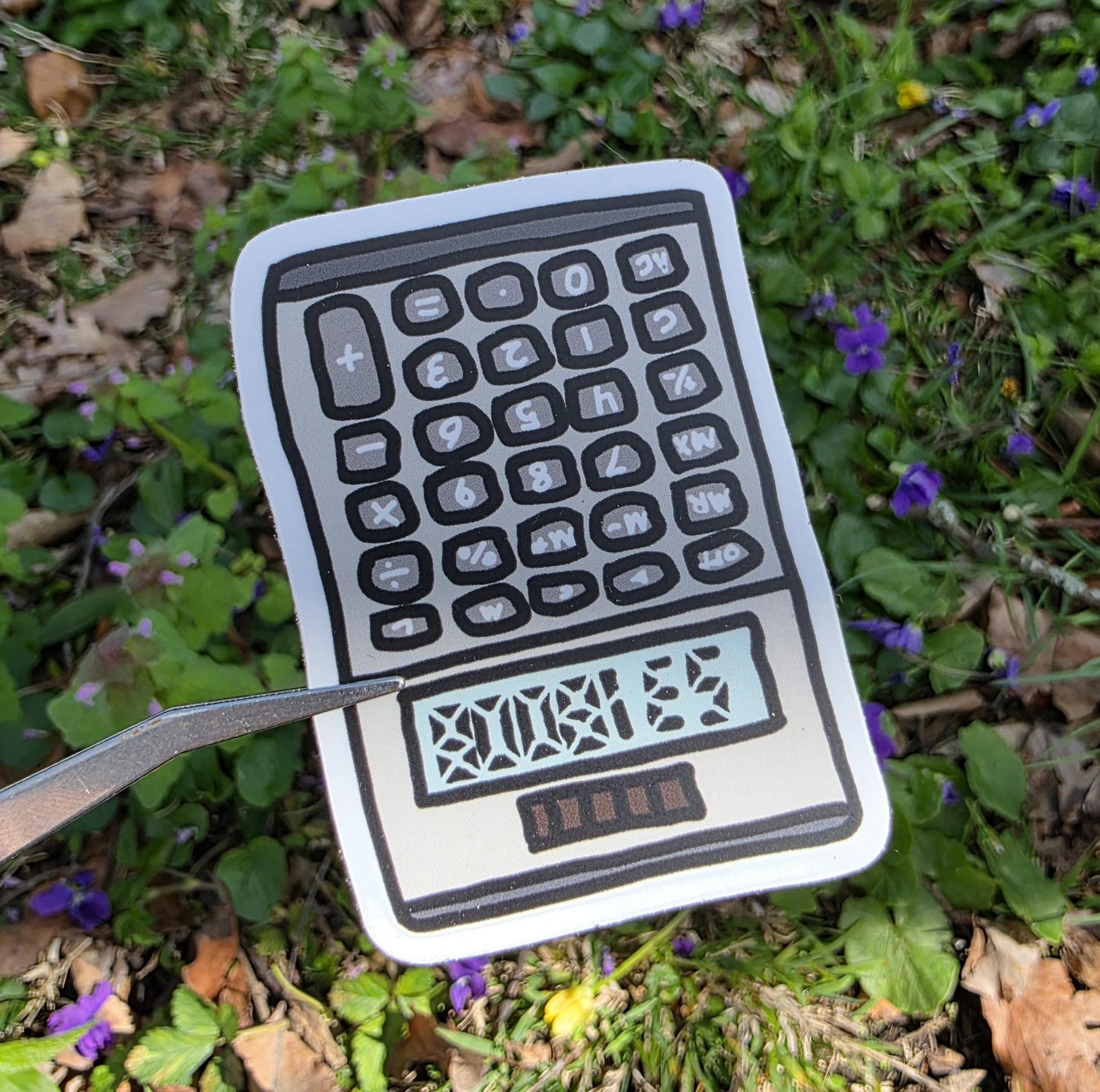 8008135 Calculator Middle School Meme Vinyl Die-Cut Sticker
