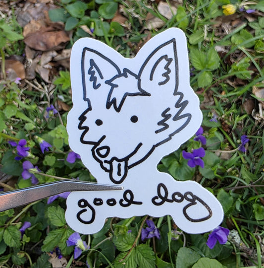 Good Dog Meme Vinyl Die-Cut Sticker