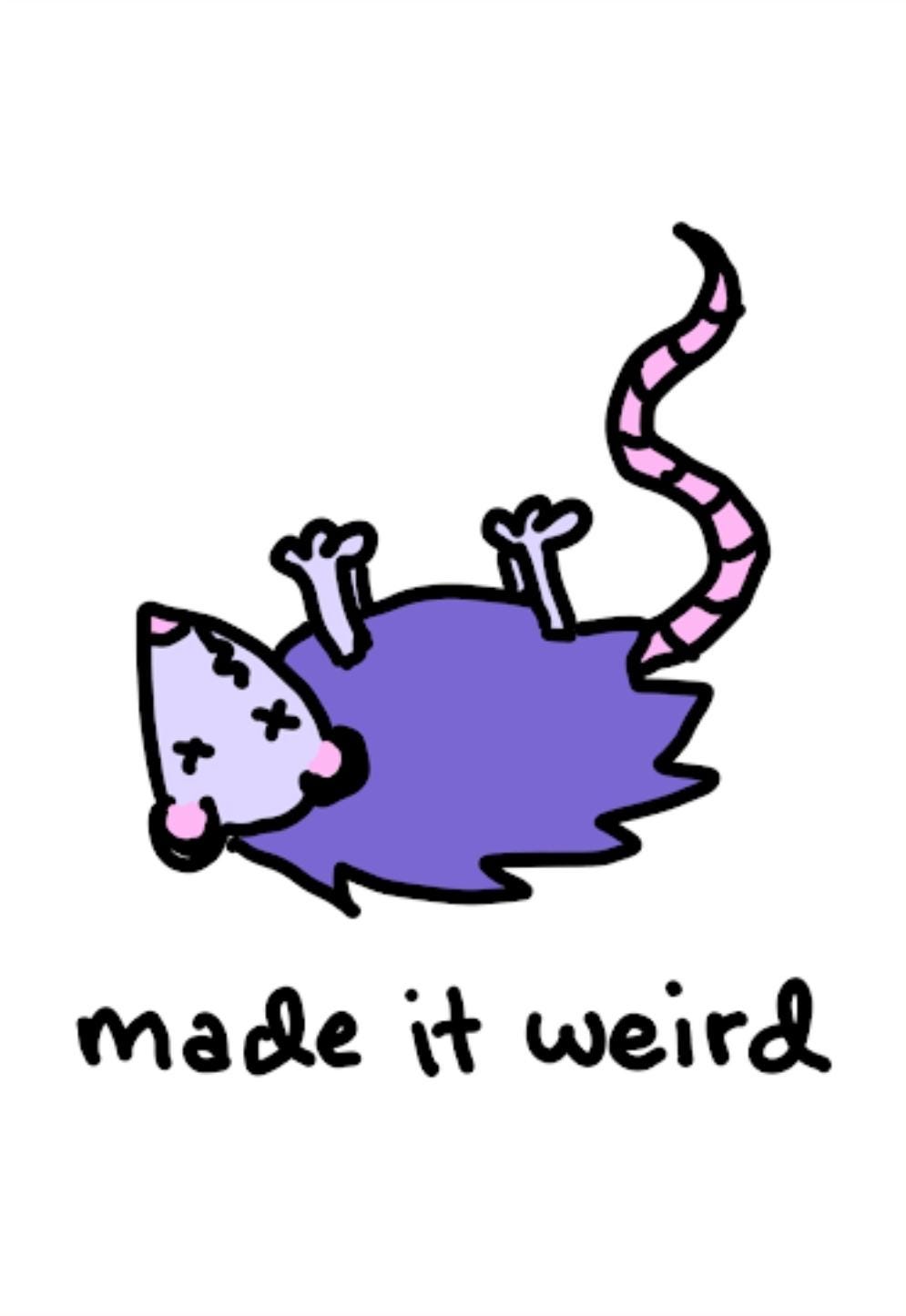 Made It Weird Possum Meme Vinyl Die-Cut Sticker