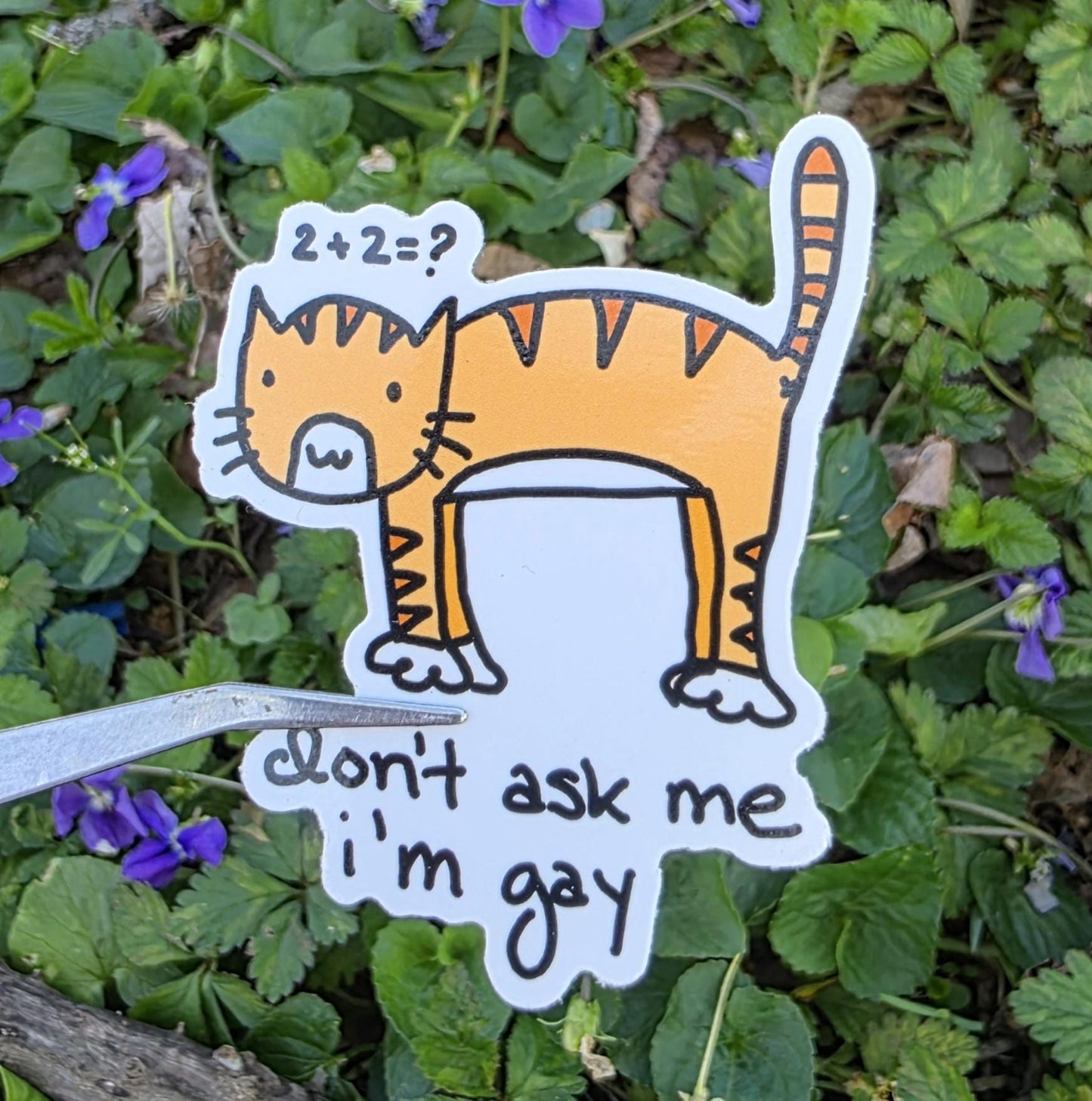 Don't Ask Me I'm Gay Math Meme Vinyl Die-Cut Sticker