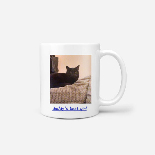 Daddy's Best Girl Novelty Ironic Cat Mug