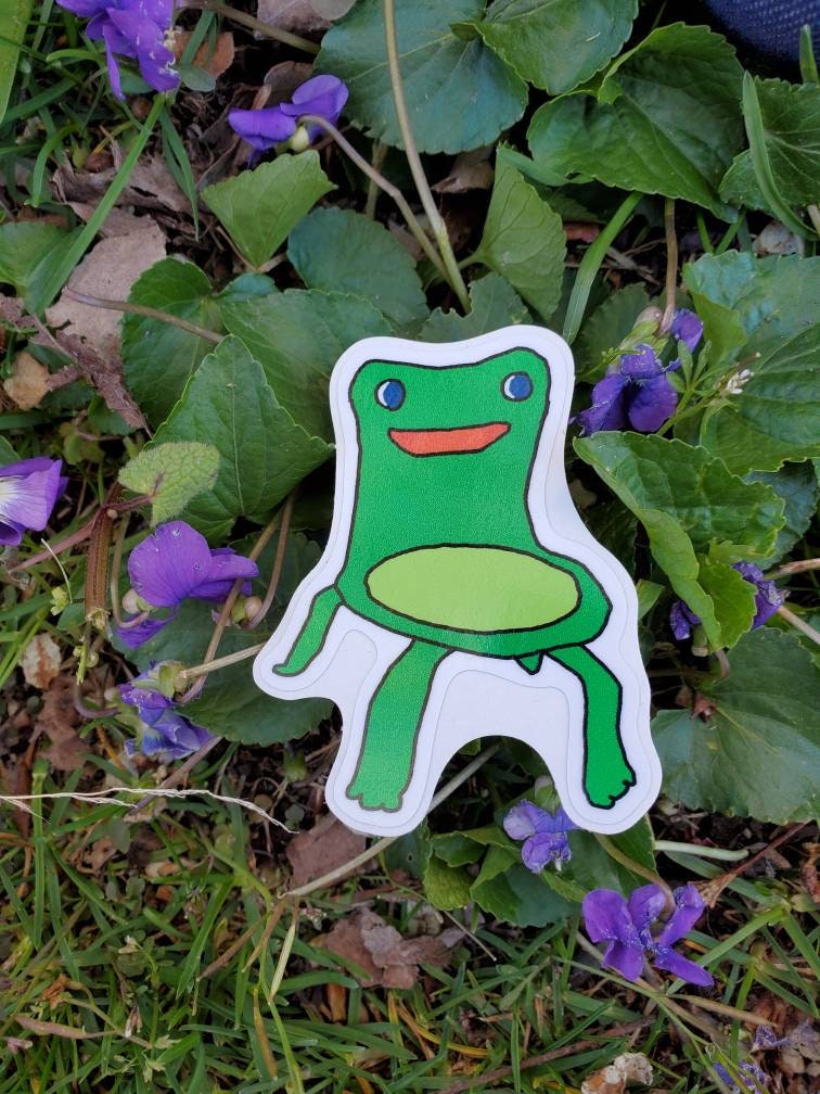 Froggy Chair Meme 3 inch Vinyl Die-Cut Sticker