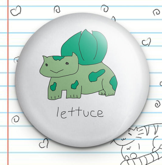 Lettuce Succulent Friend 1.25" Button