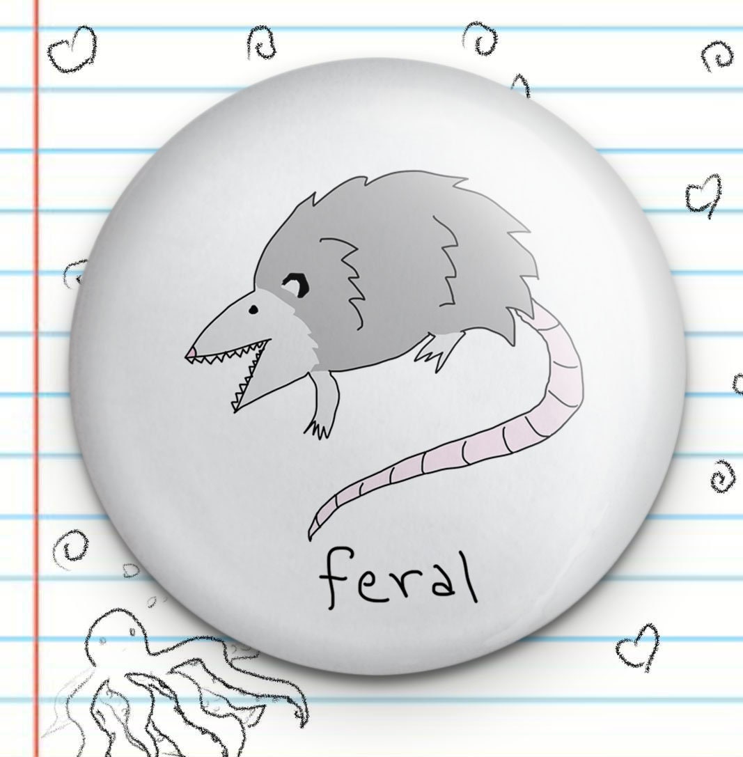 Feral Possum 1.25" Button