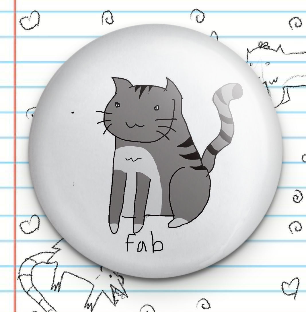 Fabulous Cat 1.25" Button