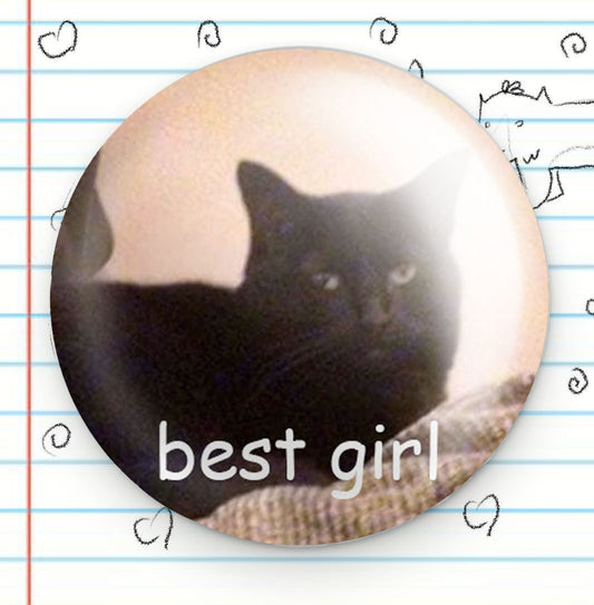 Best Girl Cat 1.25" Button