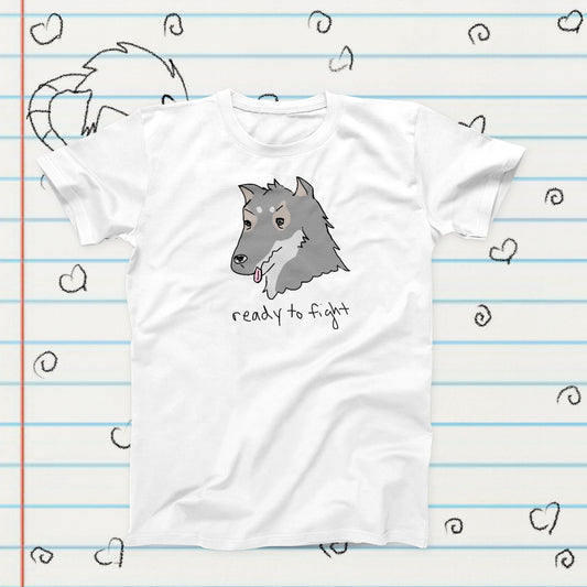 Ready to Fight Wolf Dog Novelty T-Shirt