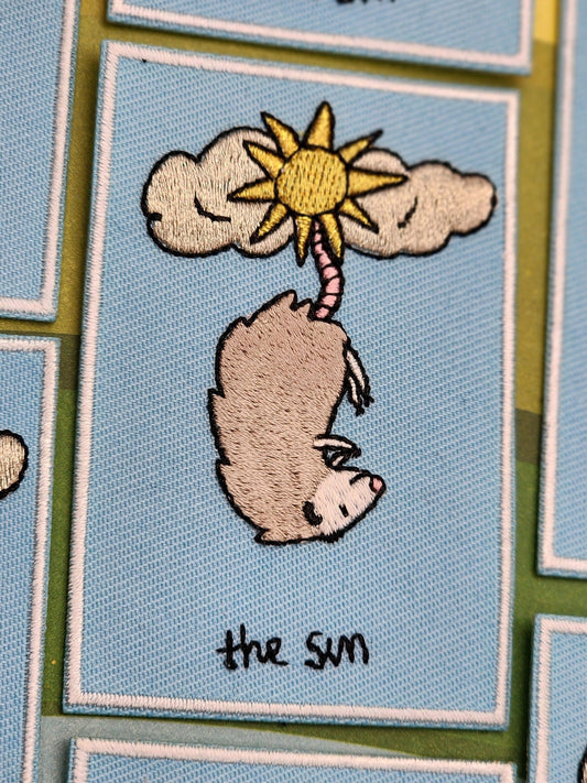 The Sun Possum Tarot Card 3 Inch Iron On Patch