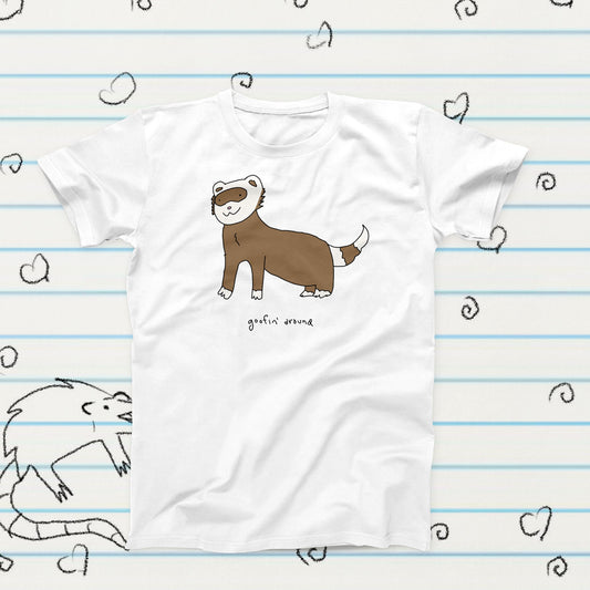 Goofin Around Brown Bandit Ferret Meme Novelty T-Shirt