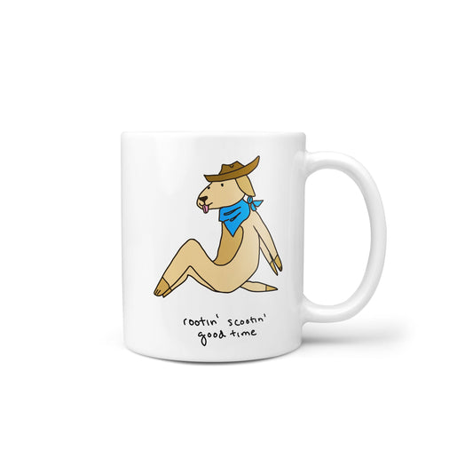 Rootin Scootin Cowboy Dog Novelty Mug