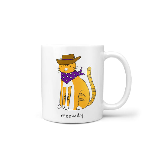 Meowdy Howdy Cowboy Cat MemeNovelty Mug